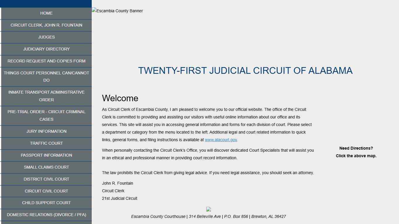Escambia County - Twenty-First Circuit Court of Alabama