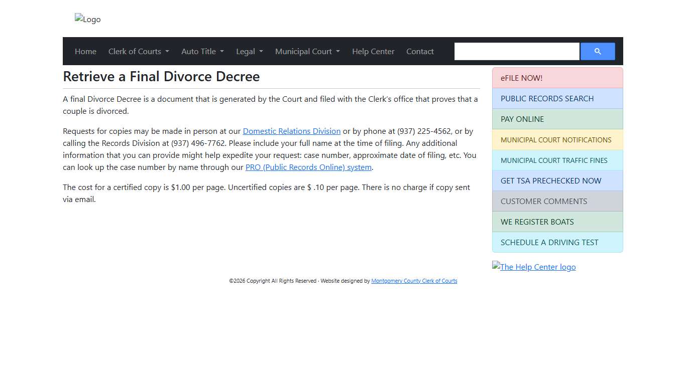 Mike Foley, Montgomery County Clerk of Courts